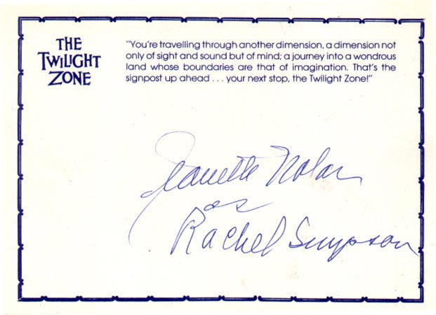 Jeanette Nolan autograph